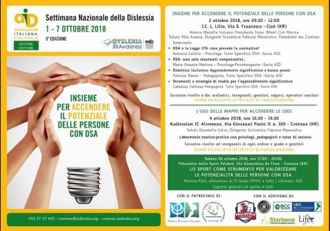 Settimana della Dislessia_KR ottobre 2018 Settimana della Dislessia_KR ottobre 2018